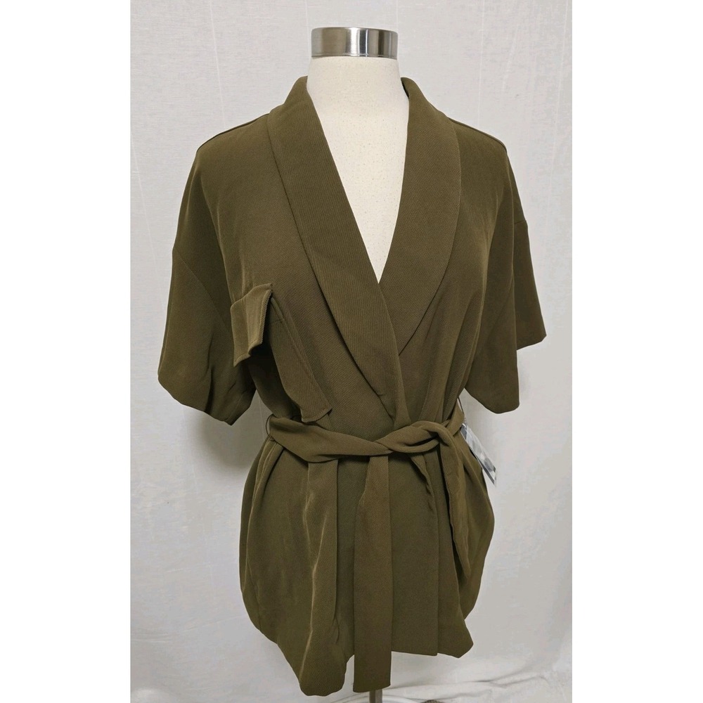 Worthington‎ Lightweight Overcoat Olive Green with Belt XL